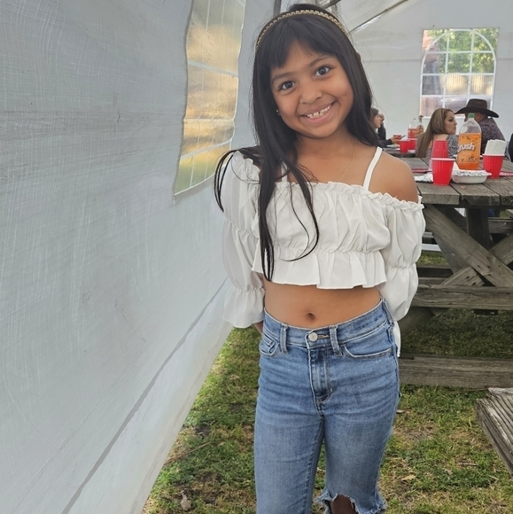 Hand Crafted Thank you Painting 8"x 10" on white upcycled canvas Blue Floral Art - Picture 10 of 12